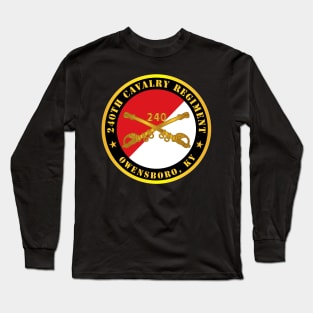 T-Shirt - Army - 240th Cavalry Regiment - Branch, Owensboro, Ky - Red - White X 300 Long Sleeve T-Shirt